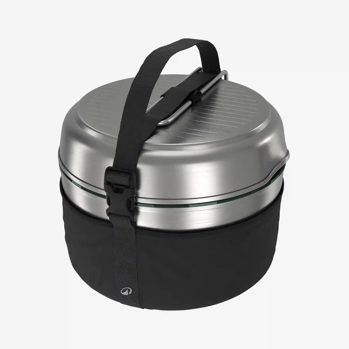 Quechua Stainless steel non-stick camping cookset 500 for 2 people - 15-piece
