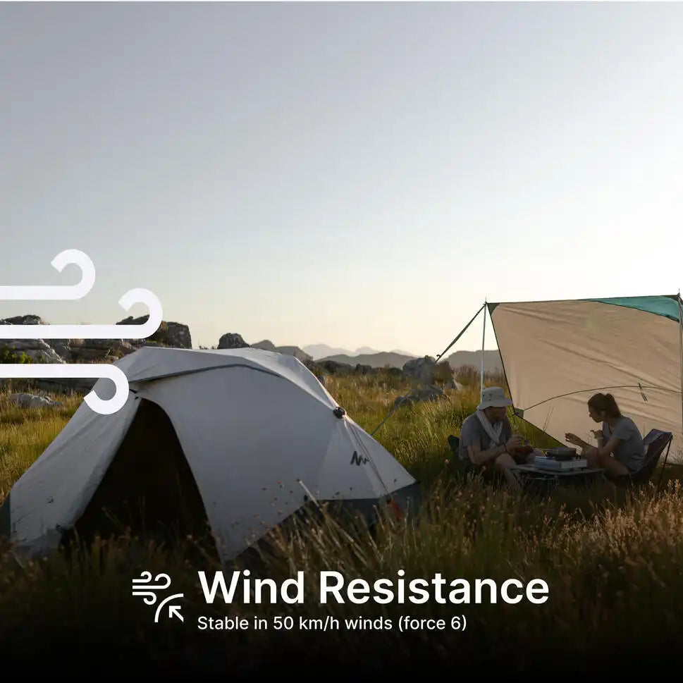 Quechua 2 Second Easy Fresh & Black Waterproof Pop Up Camping Tent - 2 Person