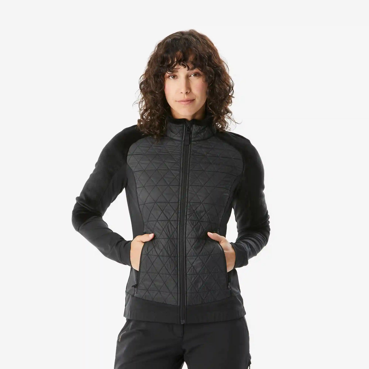 Quechua Women's Warm Hybrid Fleece Hiking Jacket