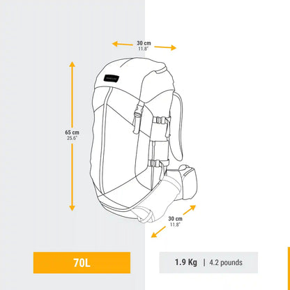 Simond  Men's MT100 Easyfit 70L Backpacking Pack