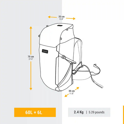 Forclaz Women's Travel 900 60 + 6 L Backpacking Pack